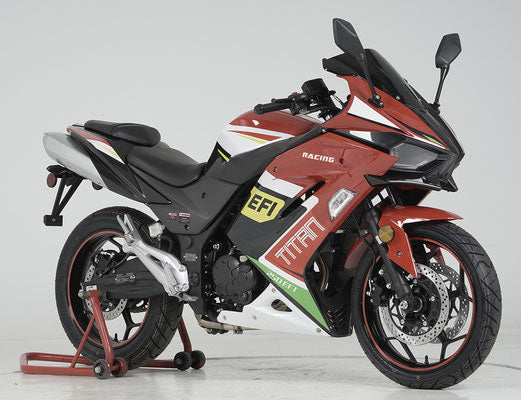 Vitacci Titan 250 EFI, CA Legal, 6 speed sport bike, Oversized front and rear brakes, Custom Alloy Rims