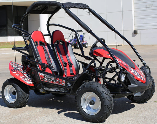 Trailmaster ULTRA BLAZER 200 Go Kart High Back seats, Live Rear Axle, Upgraded Carb, Double A-Arms, Coil Over Shocks