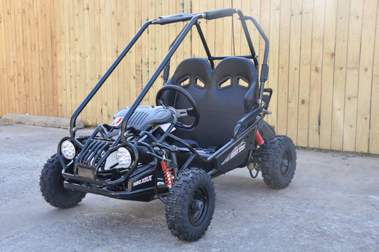 Trailmaster Ultra Mini XRX+ Go Kart Buggy, High Back Seats, Adjustable for younger Riders, Throttle Limiter and Kill Remote No Reverse