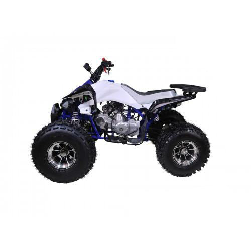 New Cheetah Delux Ultra Sport 125cc Race Style. Chrome Rims, Sport Model Ultra Quad - Fully Automatic - 19" Tires. CA Legal