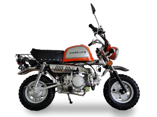 Ice Bear LEO Monkey Bike 125cc, Electric Start, 4 Speed Semi Automatic, another quality Tribute Bike. CARB