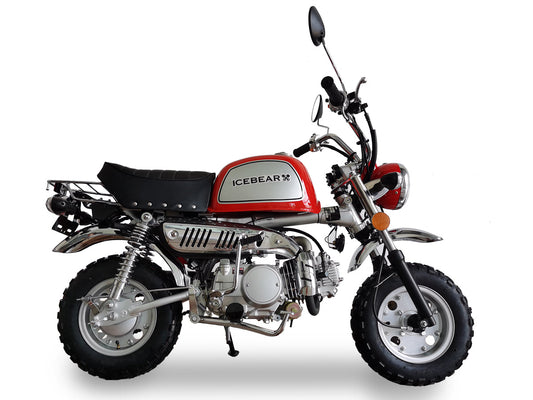Ice Bear LEO Monkey Bike 125cc, Electric Start, 4 Speed Semi Automatic, another quality Tribute Bike. CARB
