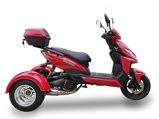 Ice Bear Magic 150cc PST Mojo 9Z All new Wind Shield, Storage Trunk,  Chrome Rear Wheels