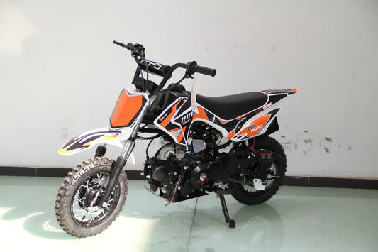 RPS 70  Kids Dirt bike, Automatic, Electric Start, PZ22 carb,  23 inch seat height, 4 Stroke, Speed limiter, Kill switch Remote