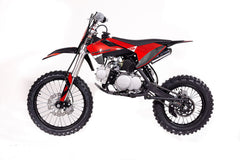 Apollo V12 Dirt Bike 125cc, 4 Speed Manual Trans, 32.6" Seat Height, Kick Start