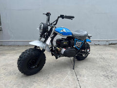 Trailmaster Mini Bike Hurricane 200 Pro, Electric start, front and rear brakes, 196cc, Head Light, 28.4 inch seat  height