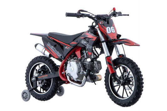 Trailmaster TM06, Kids Dirt Bike,  60cc,  4 Stroke, Removeable Training Wheels, Chain Guard , Automatic, Electric Start, 22.05" seat height,