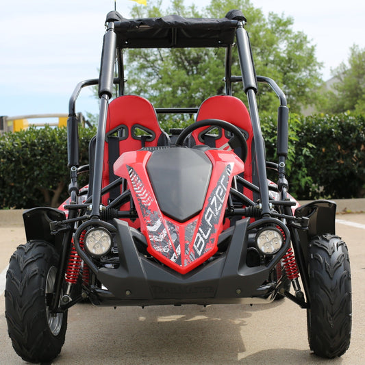 Trailmaster ULTRA BLAZER 200 Go Kart High Back seats, Live Rear Axle, Upgraded Carb, Double A-Arms, Coil Over Shocks