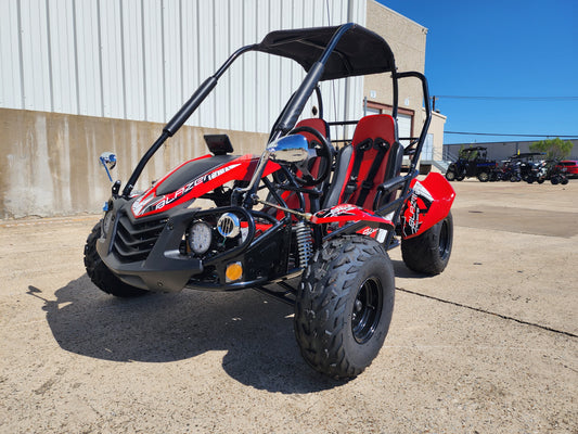 Trailmaster Blazer i2k, Electric off road go kart for teens and adults, 60 volt 30ah Lithium batteries , Dual A arm suspension,