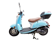 Trailmaster Milano 50 N Scooter Euro Style, Two Tone , LED head Light, Electric Start 49.5CC moped, [Not CA Legal]