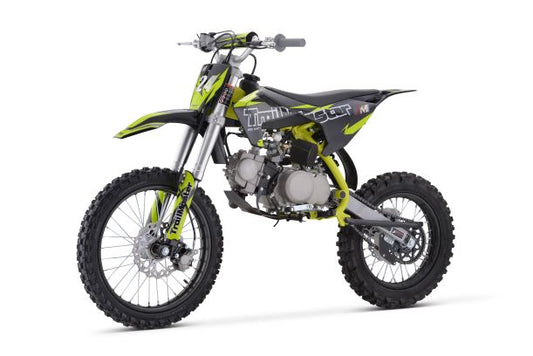 Trailmaster TM24 Dirt Bike 125cc 17 Inch Front Tire, 32.7 Inch seat height  manual 4 speed, OFF ROAD ONLY, NOT STREET LEGAL