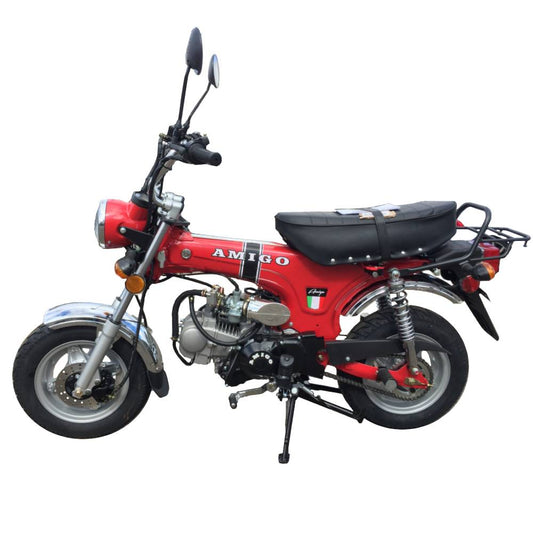 Amigo Trail 125 Tribute, 125cc 4 speed, 6.5 HP, Full light package, Ships 90% assembled. CA Legal