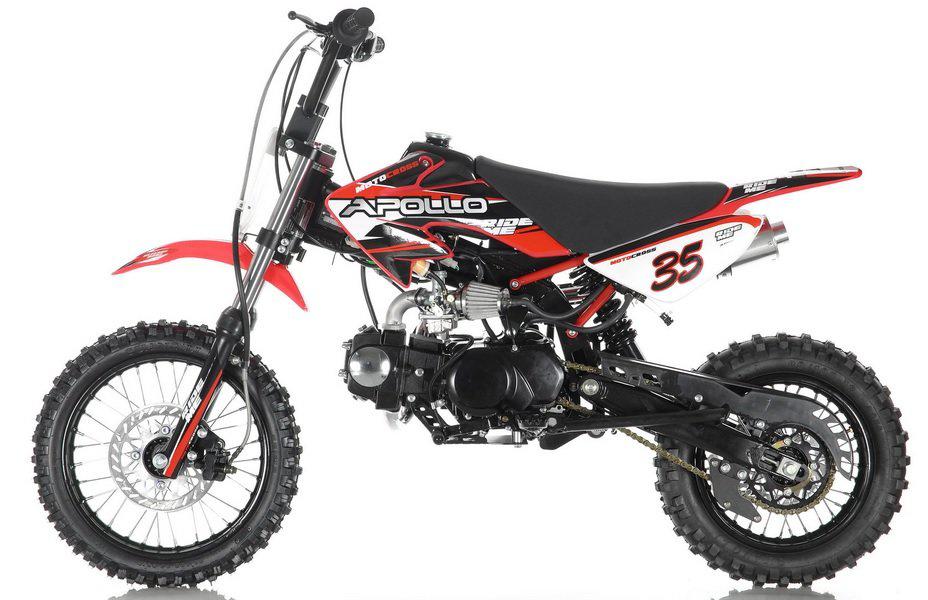 Right side of Red Orange Apollo / Orion DB-35 - 125cc 4-Speed Pit/Dirt Bike | MotoBuys