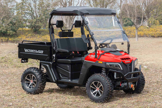 FULLY Assembled Vitacci Victory 450 PRO, 4x4 Two Seat, 350 lbs Dump Bed, Water Cooled EFI, McPherson Struts