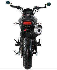 Back view of Black Akuma Tourno X4 125cc Deluxe Street Bike - MotoBuys